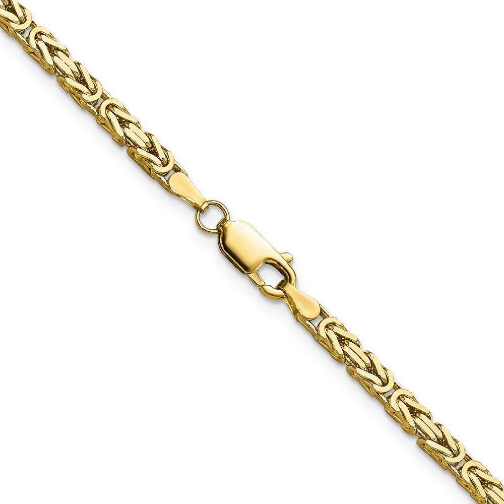 10K Yellow Gold 20" Byzantine Chain Necklace - 2.5mm Width