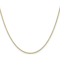 10K Yellow Gold 20" Cable Chain Necklace - 1.2mm Width