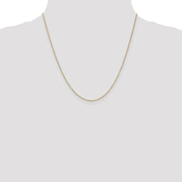10K Yellow Gold 20" Cable Chain Necklace - 1.2mm Width