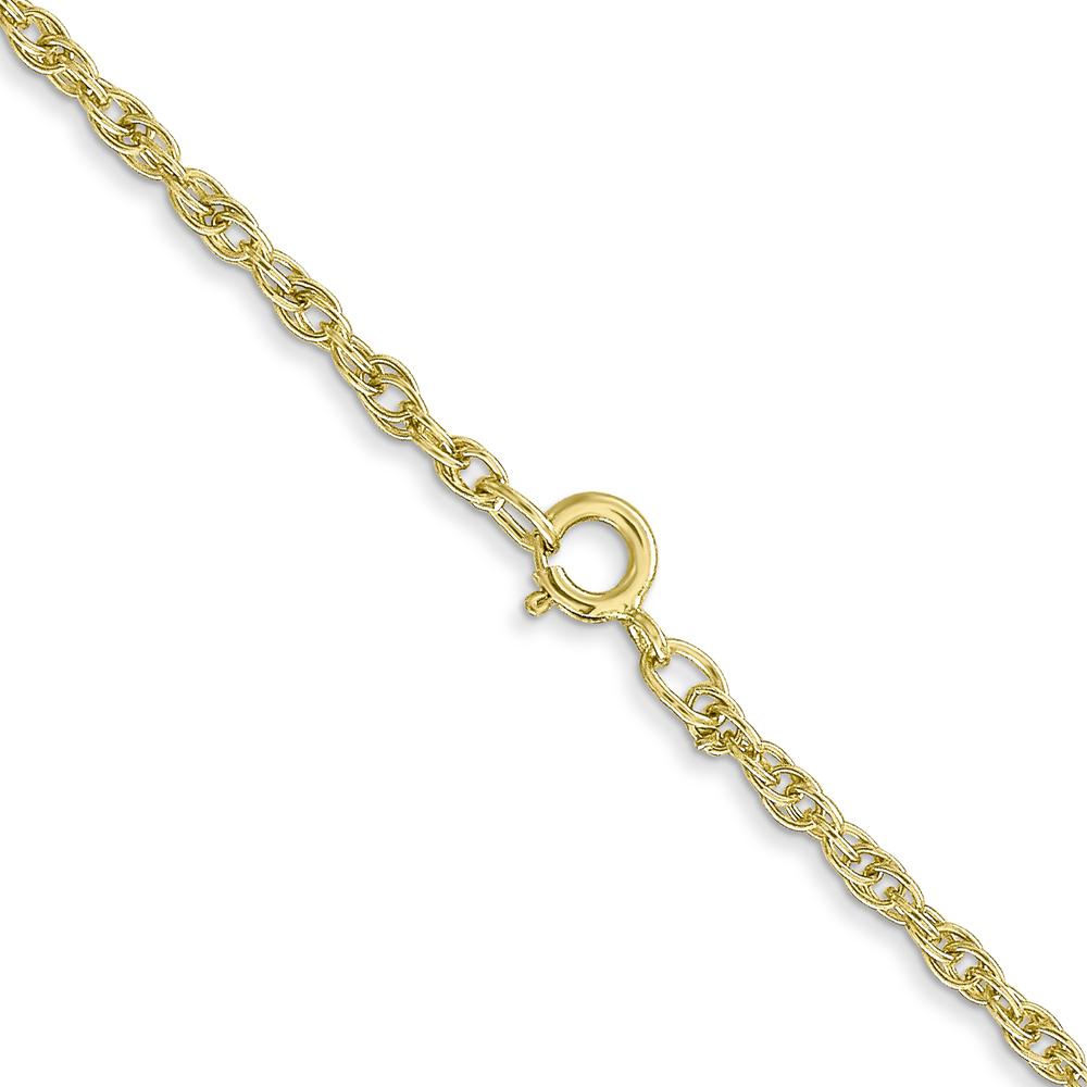 10K Yellow Gold 20" Cable Rope Chain Necklace - 1.55mm Width