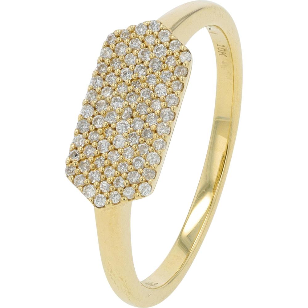 10K Yellow Gold .20 Carat Diamond Band Ring - Elegant Diamond Design
