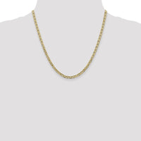 10K Yellow Gold 20" Concave Anchor Chain Necklace - 3.75mm Width
