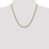 10K Yellow Gold 20" Curb Link Chain Necklace - 5.25mm Width