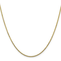 10K Yellow Gold 20" Diamond-Cut Cable Chain Necklace - 1.3mm Width