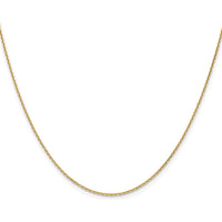 10K Yellow Gold 20" Diamond-Cut Cable Chain Necklace