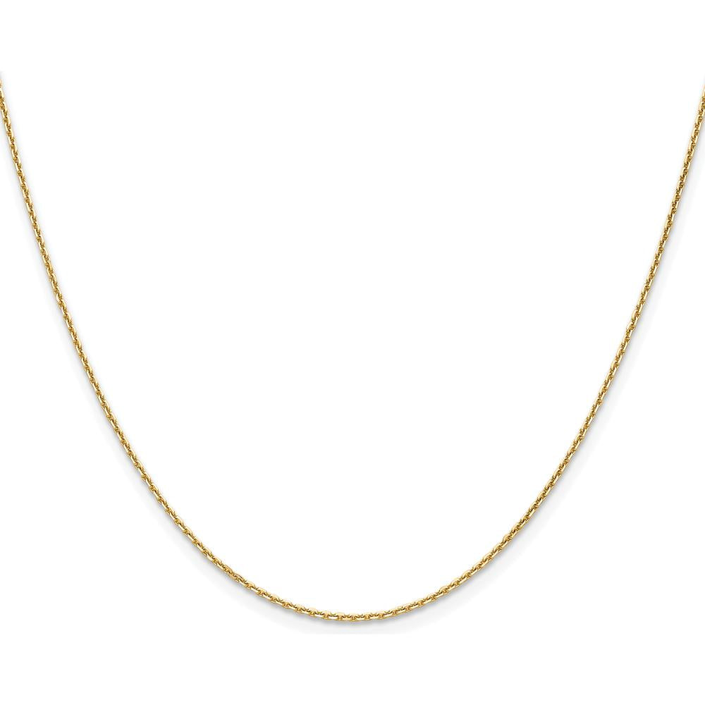 10K Yellow Gold 20" Diamond-Cut Cable Chain Necklace