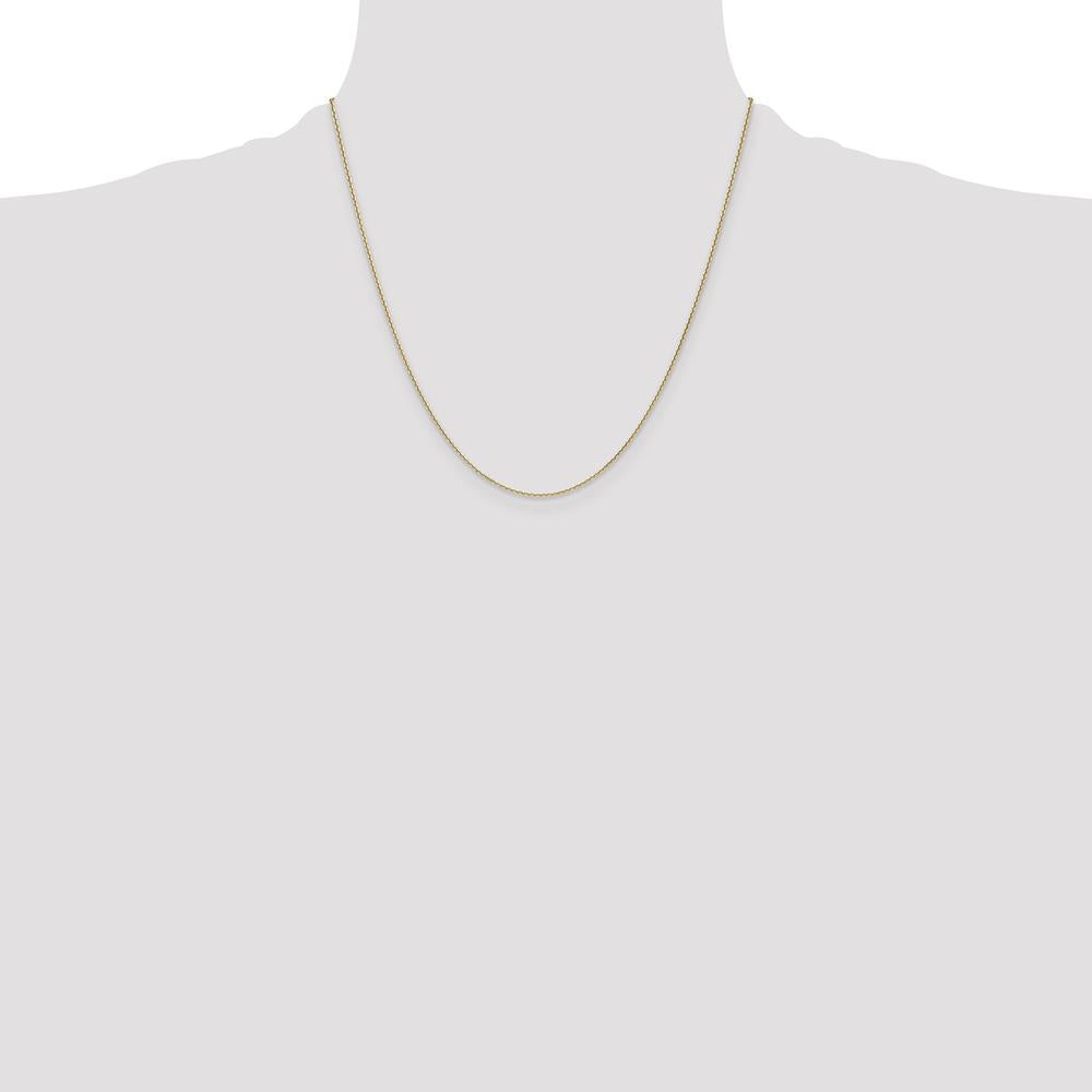 10K Yellow Gold 20" Diamond-Cut Cable Chain Necklace