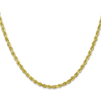 10K Yellow Gold 20" Diamond-Cut Quadruple Rope Chain - 3.35mm Width