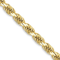 10K Yellow Gold 20" Diamond-cut Rope Chain - 3.5mm Width