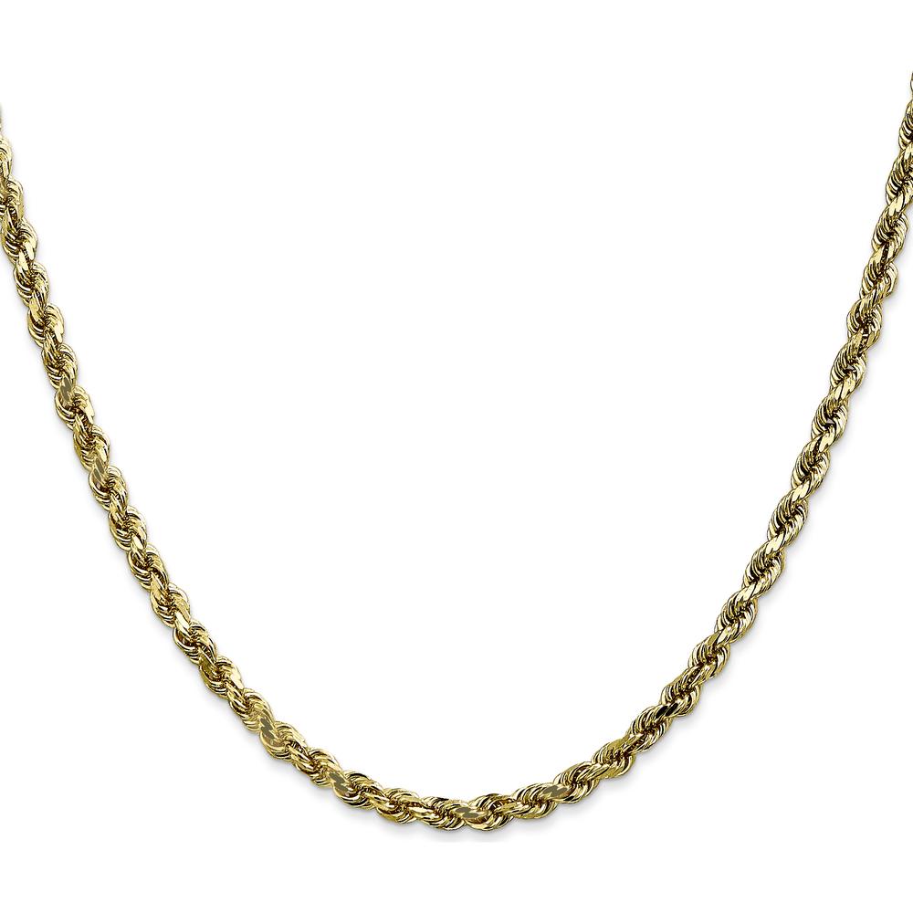 10K Yellow Gold 20" Diamond-cut Rope Chain - 3.5mm Width