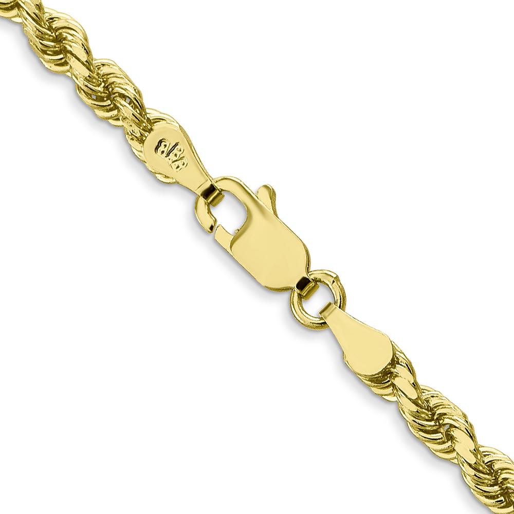 10K Yellow Gold 20" Diamond-cut Rope Chain - 3.5mm Width