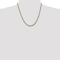 10K Yellow Gold 20" Diamond-cut Rope Chain - 3.5mm Width