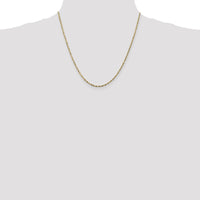 10K Yellow Gold 20" Diamond-Cut Rope Chain Necklace - 1.8mm Width