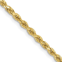 10K Yellow Gold 20" Diamond-Cut Rope Chain Necklace - 2.25mm Width