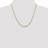 10K Yellow Gold 20" Diamond-Cut Rope Chain Necklace - 2.75mm Width