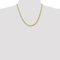 10K Yellow Gold 20" Diamond-Cut Rope Chain Necklace - 5mm Width