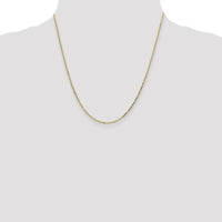 10K Yellow Gold 20" Diamond-Cut Round Open Link Cable Chain