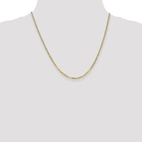 10K Yellow Gold 20" Flat Beveled Curb Chain - 2.2mm Width