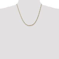 10K Yellow Gold 20" Flat Figaro Chain - 2.75mm Width