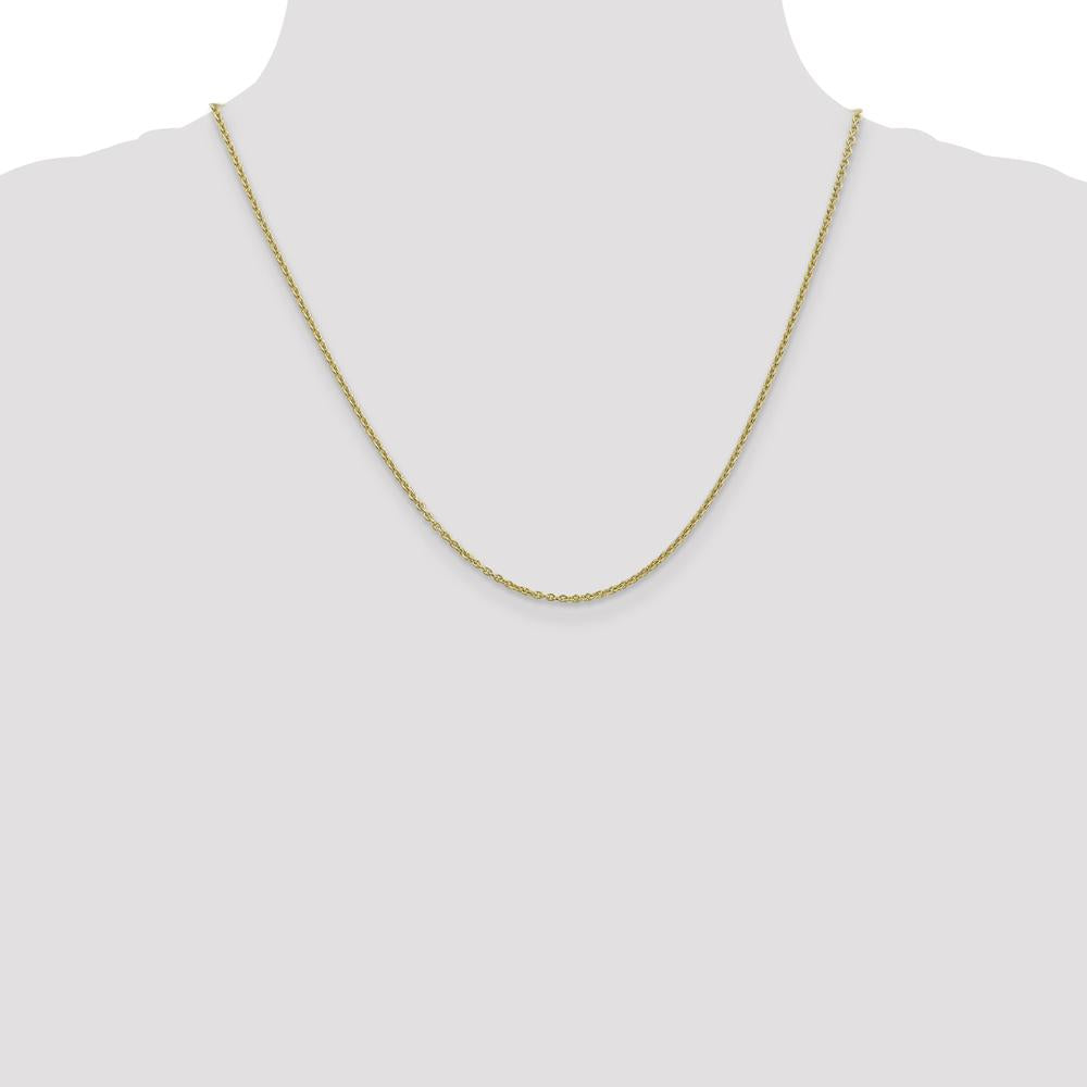 10K Yellow Gold 20" Forzantine Cable Chain - 1.8mm Width
