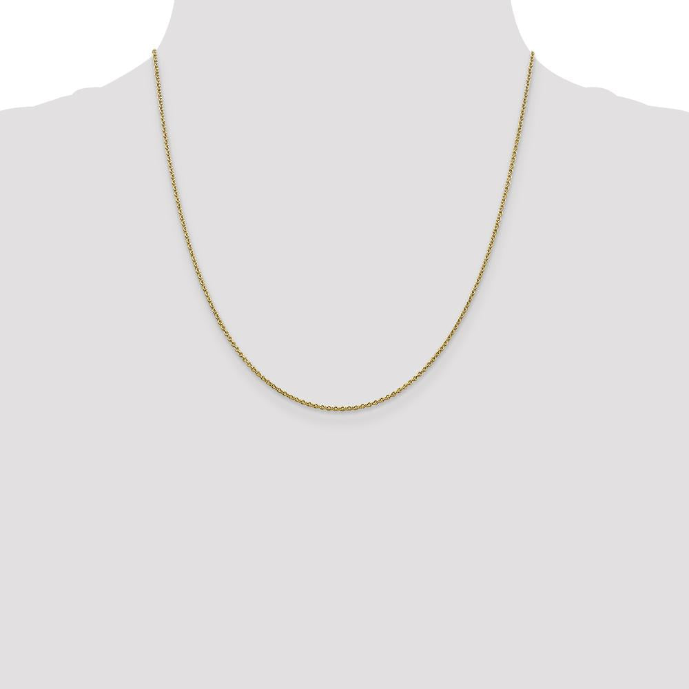 10K Yellow Gold 20" Forzantine Cable Chain Necklace