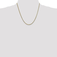 10K Yellow Gold 20" Franco Chain - 1.5mm Width, Polished Finish
