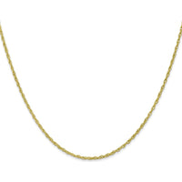 10K Yellow Gold 20" Heavy-Baby Rope Chain Necklace - Polished Finish with Lobster Clasp