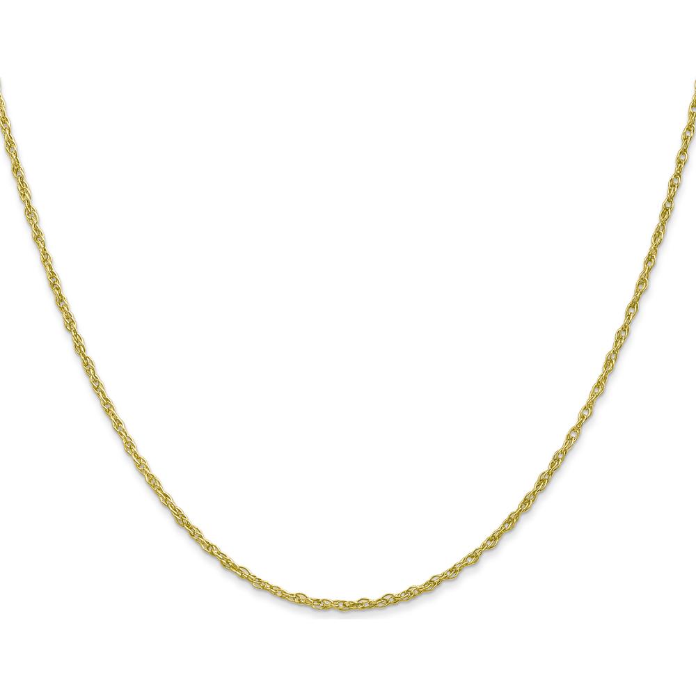 10K Yellow Gold 20" Heavy-Baby Rope Chain Necklace - Polished Finish with Lobster Clasp