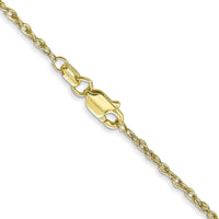 10K Yellow Gold 20" Heavy-Baby Rope Chain Necklace - Polished Finish with Lobster Clasp