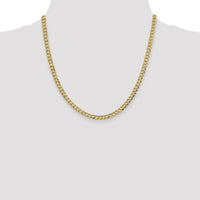 10K Yellow Gold 20" Lightweight Flat Cuban Chain - 4.7mm Width