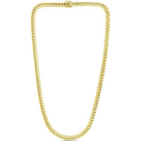 10K Yellow Gold 20" Miami Cuban Chain - 6.1mm Semi-Solid Polished Finish with Box Lock Clasp by Orozza Fine Jewelry