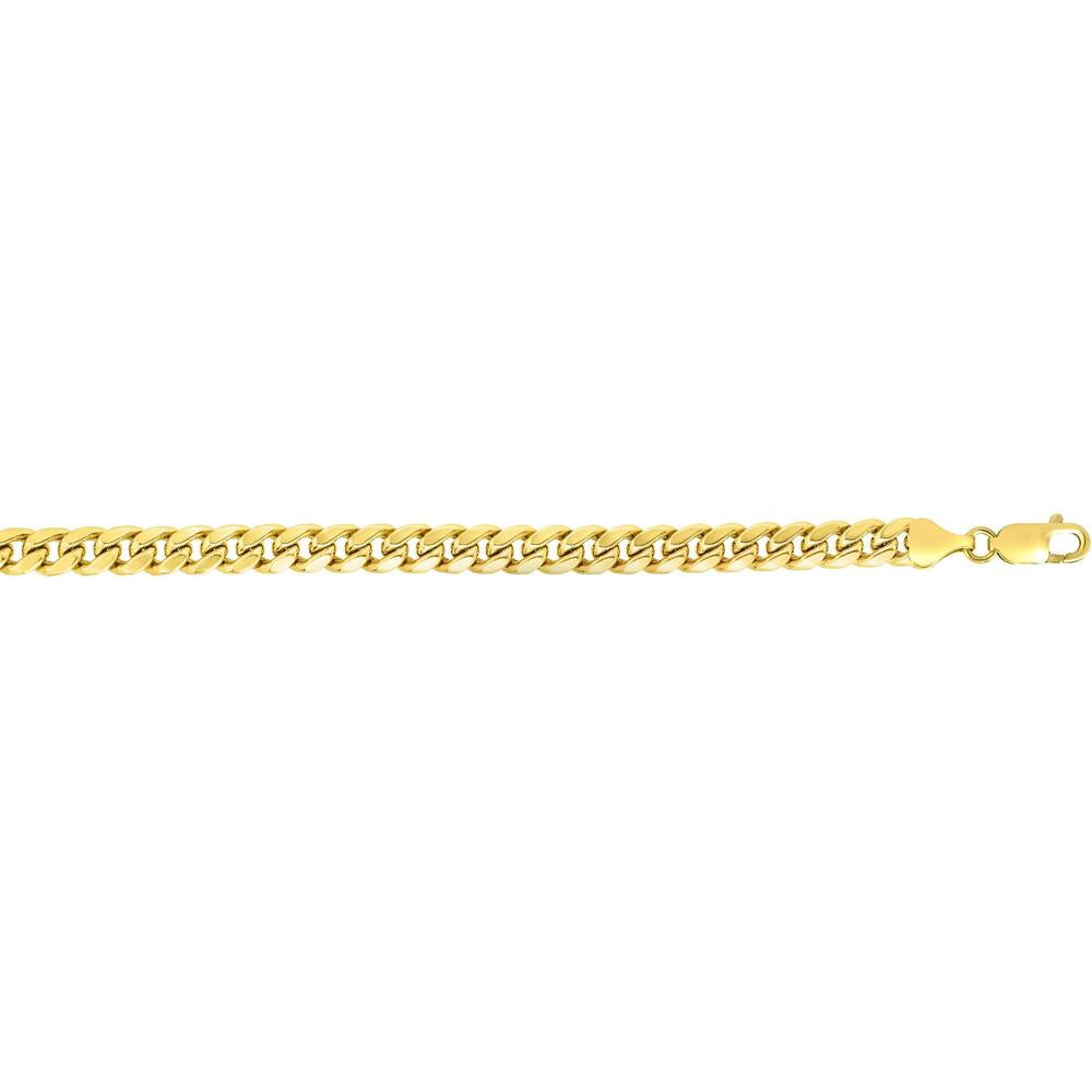 10K Yellow Gold 20" Miami Cuban Chain with Polished Finish - 2.6mm Width by Orozza Fine Jewelry