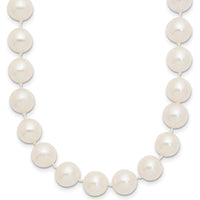 10K Yellow Gold 20" Necklace with 8-9mm White Freshwater Cultured Pearls