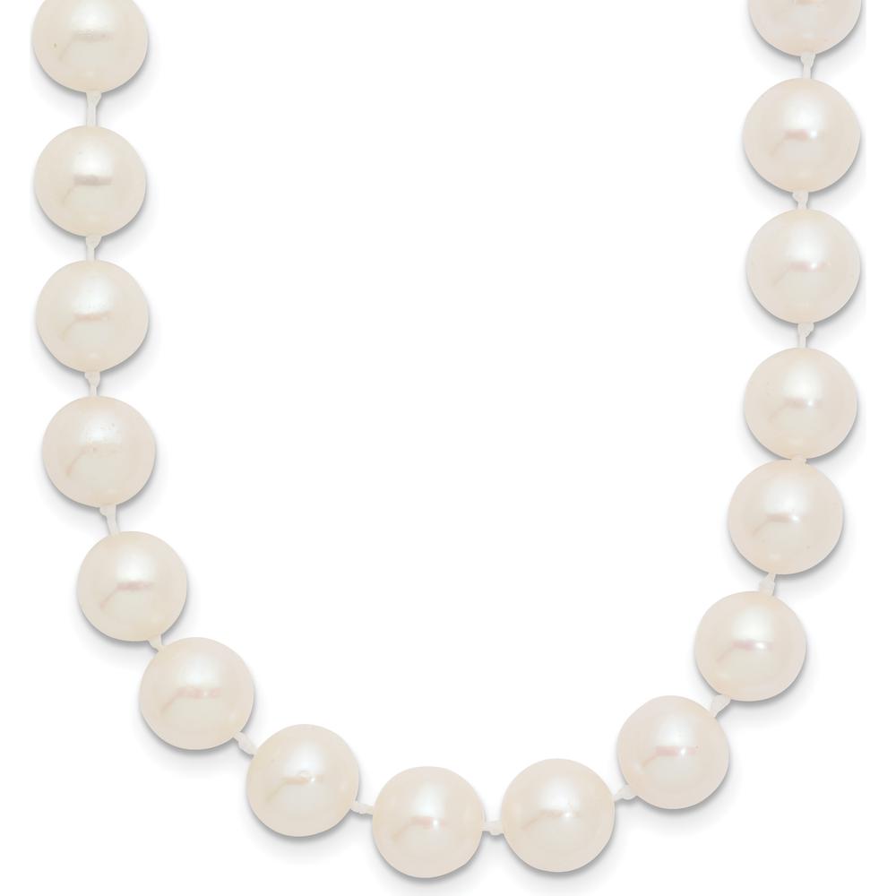 10K Yellow Gold 20" Necklace with 8-9mm White Freshwater Cultured Pearls