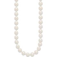 10K Yellow Gold 20" Necklace with 8-9mm White Freshwater Cultured Pearls