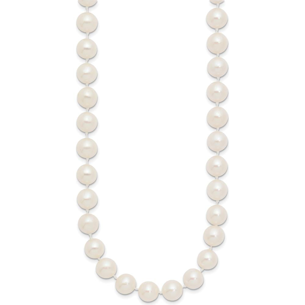 10K Yellow Gold 20" Necklace with 8-9mm White Freshwater Cultured Pearls