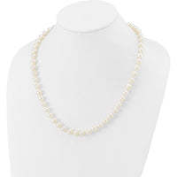 10K Yellow Gold 20" Necklace with 8-9mm White Freshwater Cultured Pearls