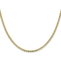 10K Yellow Gold 20" Polished Concave Anchor Chain - 2.4mm Width