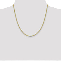 10K Yellow Gold 20" Polished Concave Anchor Chain - 2.4mm Width