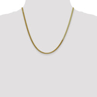 10K Yellow Gold 20" Polished Herringbone Chain - 3mm Width