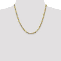 10K Yellow Gold 20" Semi-Solid Anchor Chain - 4.75mm Width
