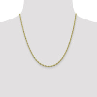 10K Yellow Gold 20" Semi-Solid Rope Chain - 2.8mm Width