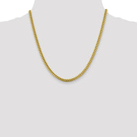 10K Yellow Gold 20" Solid Cuban Chain Necklace - 4.25mm Width