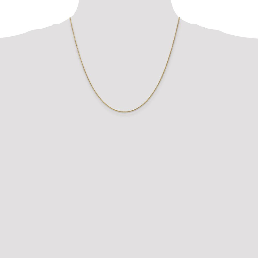10K Yellow Gold 20" Spiga Chain Necklace - 1.05mm Width