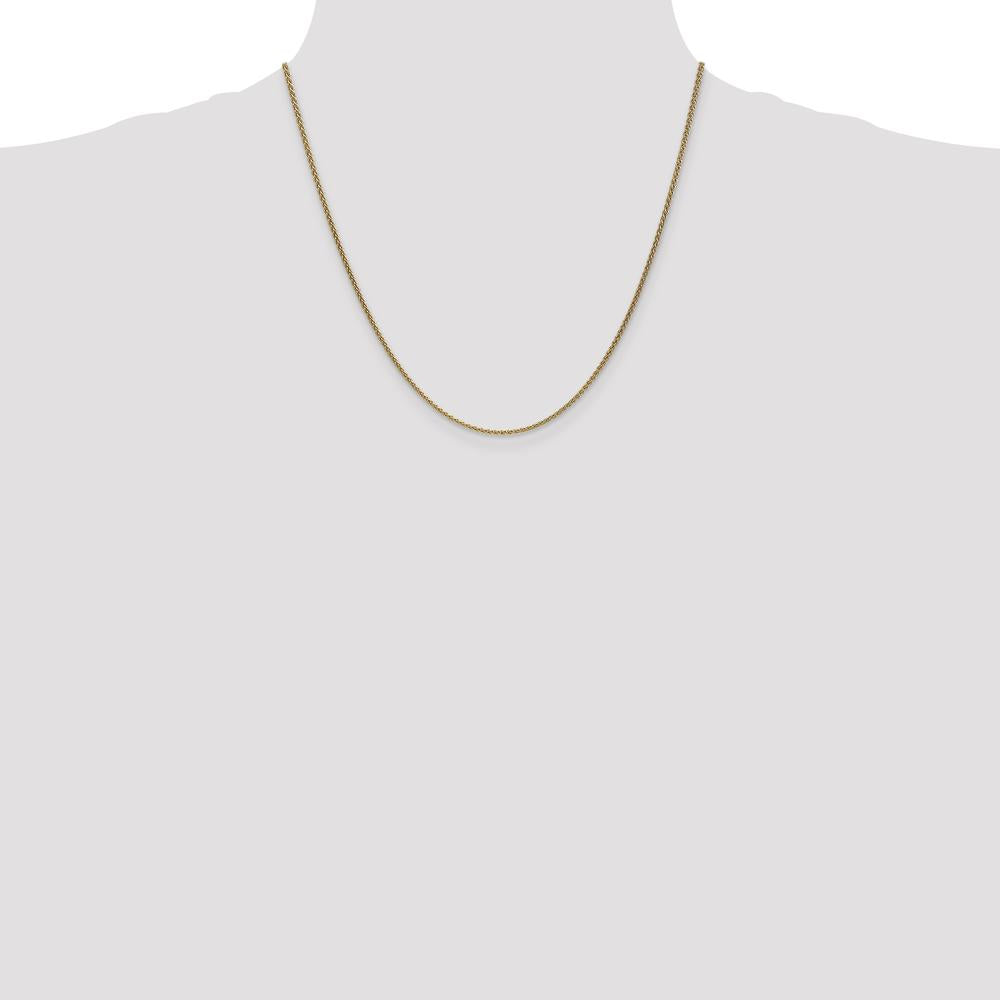 10K Yellow Gold 20" Spiga Chain Necklace - 1.7mm Width