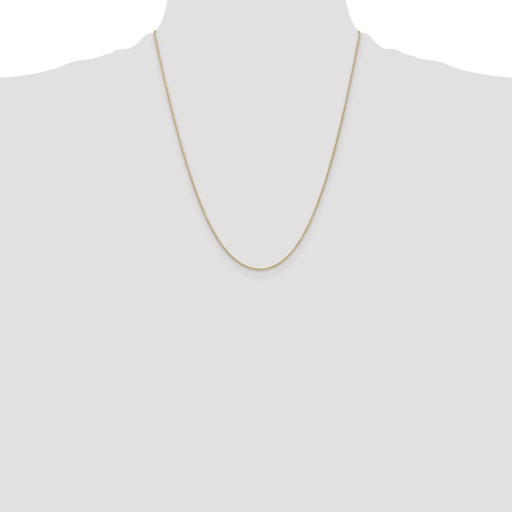 10K Yellow Gold 22" 1.2mm Cable Chain Necklace