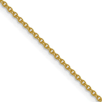 10K Yellow Gold 22" 1.5mm Cable Link Necklace