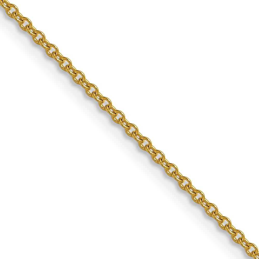 10K Yellow Gold 22" 1.5mm Cable Link Necklace