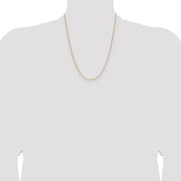 10K Yellow Gold 22" 1.5mm Cable Link Necklace