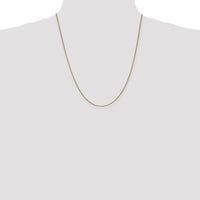 10K Yellow Gold 22" 1mm Box Chain with Polished Finish and Lobster Clasp